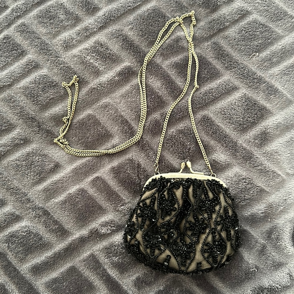 Bebe vintage style coin purse with shoulder chain